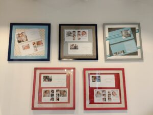Galerie 40 Encadrement multiples faire parts. Exemple d'encadrement de faire parts avec différentes techniques