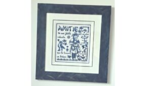 Galerie 18 Encadrement broderie enfant. Multiples passes-partout , baguette peinte.