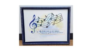 Galerie 5 Caisse américaine sur peinture partition de musique