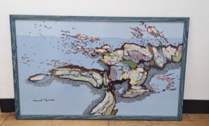 Galerie 4 Encadrement simple d'une pièce de tissus batik